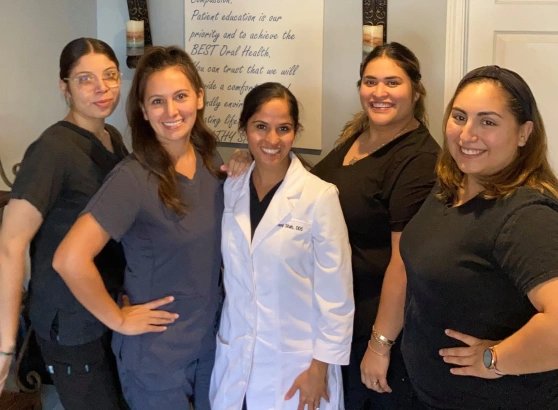 Dental team posing for a photo